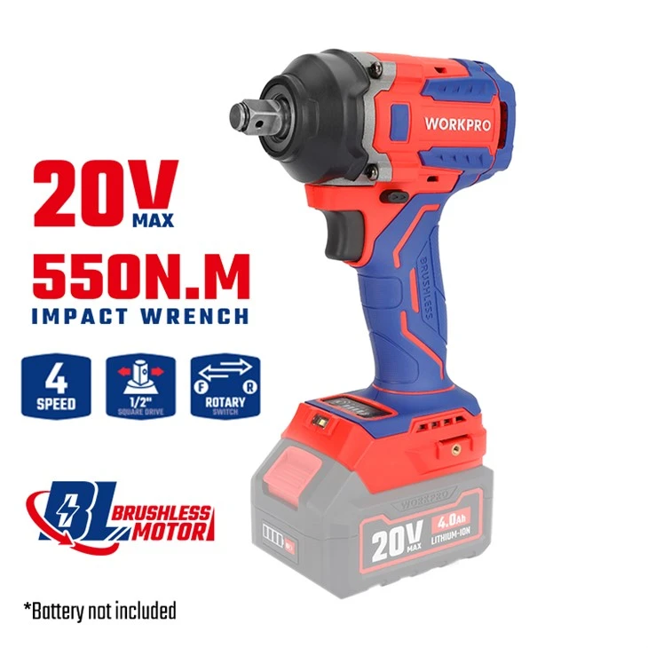 Workpro 20V fırçasız darbe anahtarı
